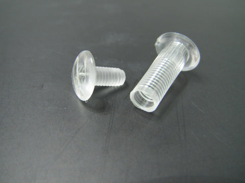 CLEAR PLASTIC PIN SCREWS (MALE / FEMALE)